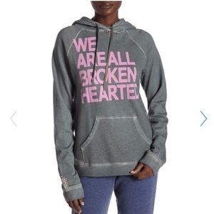 Free city RARE studded broken-hearted hoodie sz S